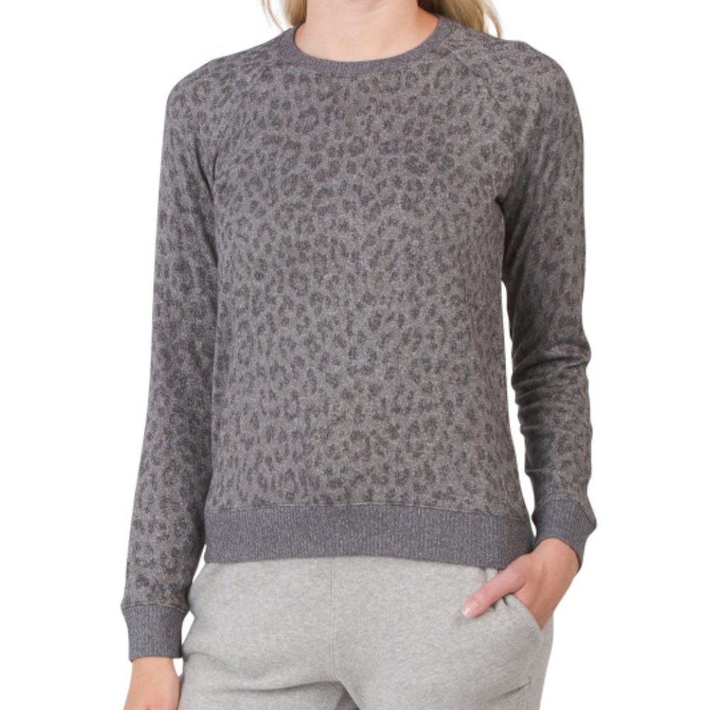 Lucky Brand Cheetah Print Pullover Sweater NWT